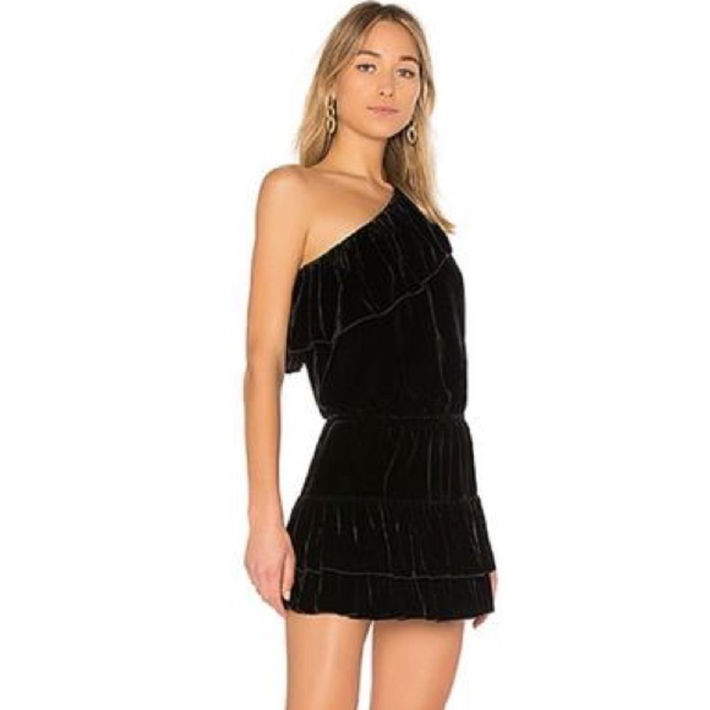 Joie Kolda B One-Shoulder Velvet Dress –– NWT